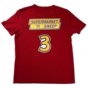 Giordano Supermarket Sweep Red Graphic Tee Shirt Slim Fit Mens Small 3
